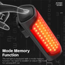 WEST BIKING 120LM Smart Brake Sensor Bicycle Taillight Lightweight  IP65 Waterproof Type-C Charging 8 Modes Flash Bike Rear Light for MTB Night Cycling Safety