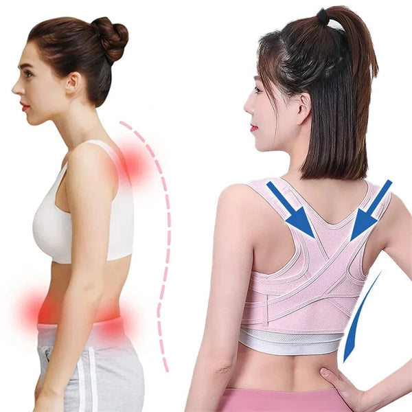 PRANASH Adjustable Clavicle Posture Corrector Upper Back Brace Shoulder Lumbar Support Belt Corset Men Women Hunchback Correction for Fitness Recovery