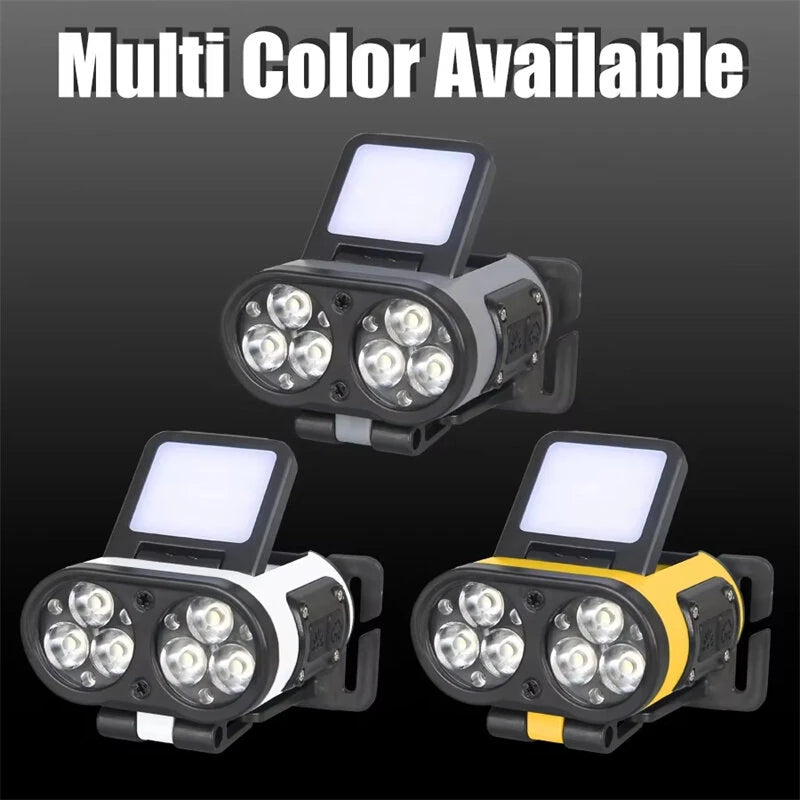 Smart 15m Sensor LED Headlamp USB-C Rechargeable Bright Head Clip Light Cap Head Flashlight Outdoor Waterproof Headlight for Fishing Camping