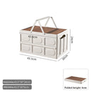30L Outtdoor Folding Box Storage Box Camping Storage Box Car Trunk Storage Box Wooden Cover Foldable Trunk Storage