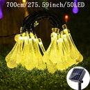 IPRee 7 Meter/50 LED Solar Droplet Lights String Outdoor Waterproof Garden Lawn Paths Fencing Wedding Party Holiday Decora Solar Powered Light