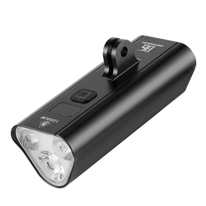 BENGGUO 1200LM Bike Headlight 6 Cycling Flash Lamp Light Modes Aluminum Alloy Waterproof Type-C Charging Bicycle Front Light for MTB Riding