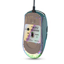 HXSJ X400 Wired Gaming Mouse Transparent Ergonomic RGB Backlight 7 Programmable Buttons 12800 DPI High Precision