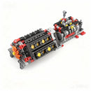 MOC Technical 6 Speed Gearbox V16 Engine Model APP Power Motor M Motor Combo Building Blocks DIY Creative Electric Toy