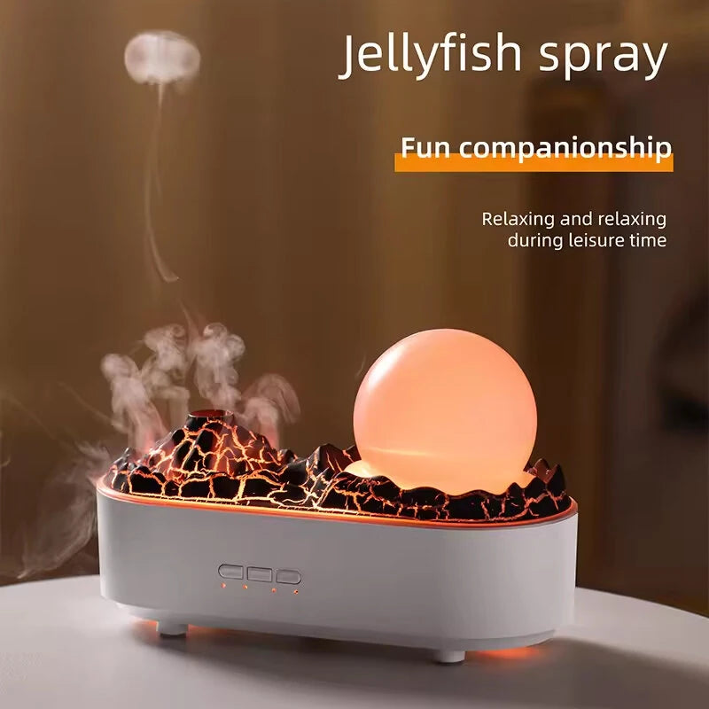 Volcano Humidifier Household Large Fog Desktop Creative Ornaments Bedroom Night Light Home Air Humidifier with Dual Mist Modes