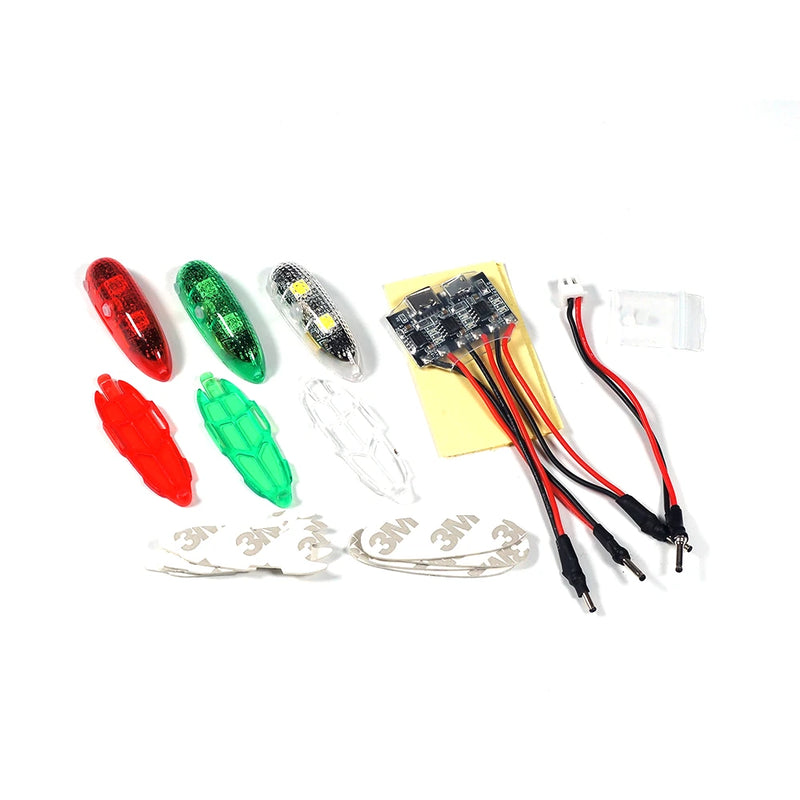 1 Set Wireless Strobe LED Night Light Flash Light Built-in Battery with Controller For RC Airplane