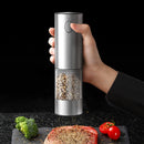 Stainless Steel Electric Pepper Grinder Set Rechargeable 95ML Pepper Grinder Set Sea Salt Grinder Electric Black White Pepper Grinder Bottle