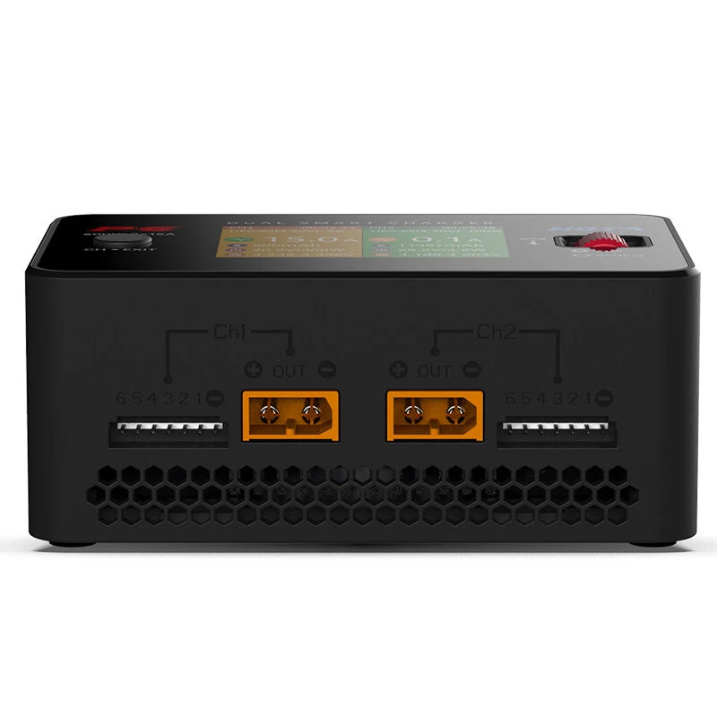 HOTA P6 DC 600W 15AX2 DC Dual Channel Smart Charger with Mobile Service Charging for Lipo LiIon NiMH Battery