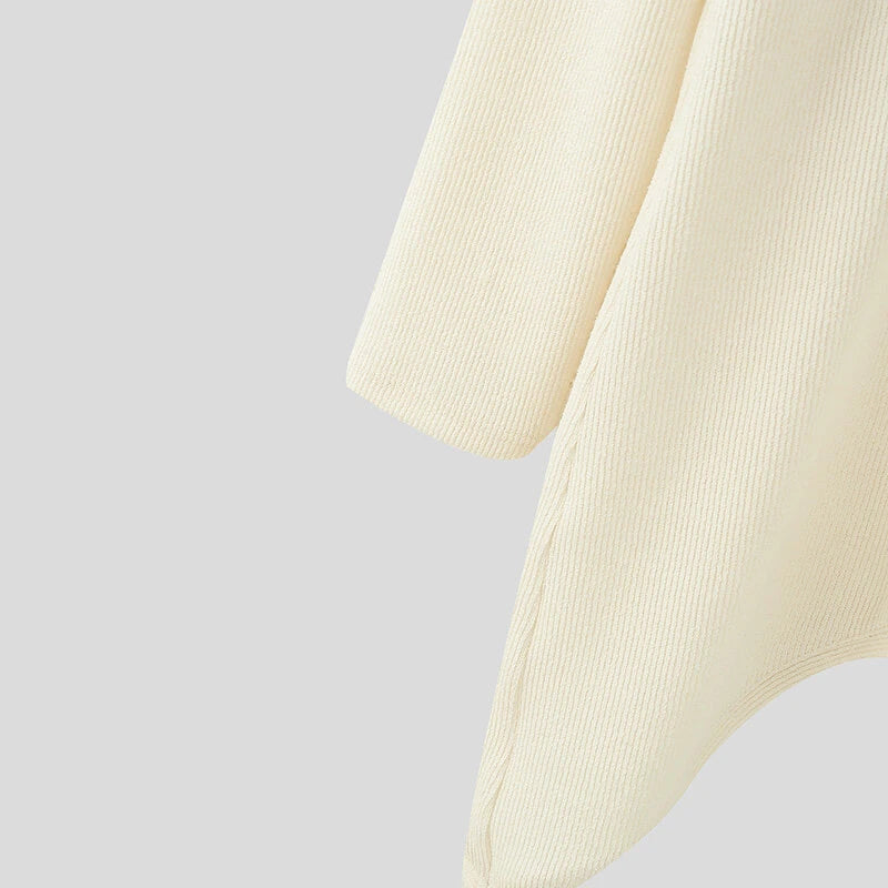 INCERUN Mens Button Patchwork Decorative Textured Long Sleeve Sweater Fashion Slim Fit High-collar Sweater for Male S 5XL