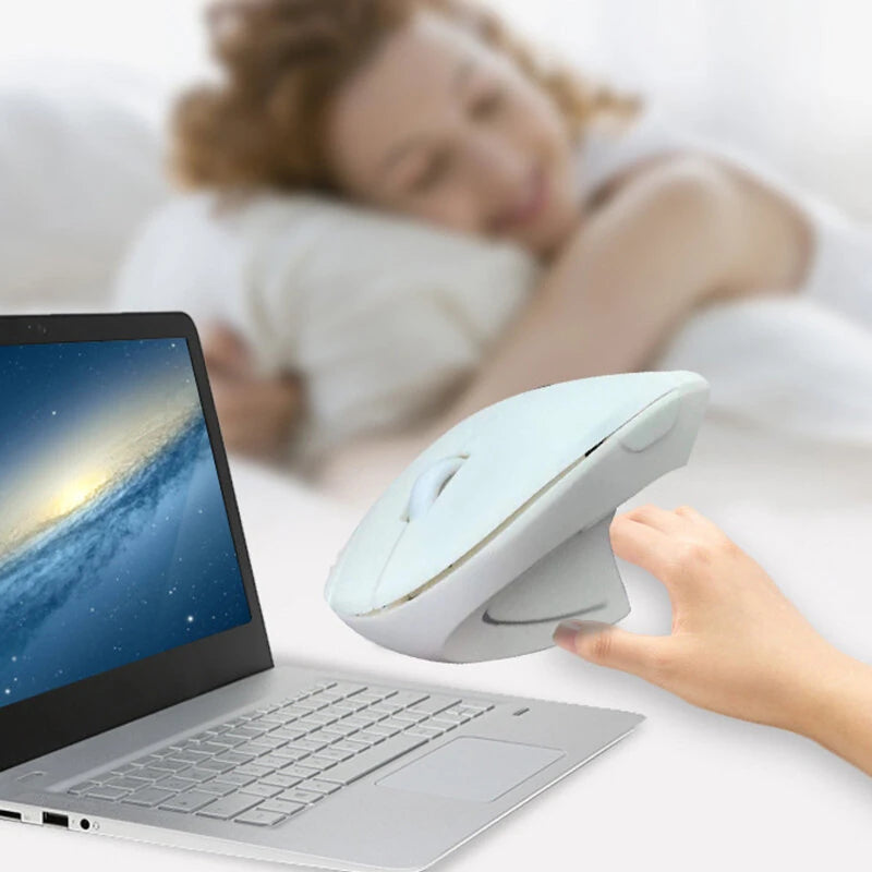 D5 Ergonomic Vertical Wireless Mouse bluetooth Dual Mode Rechargeable Type-C Silent Click 6 Buttons 3 Level DPI Adjustable Mice