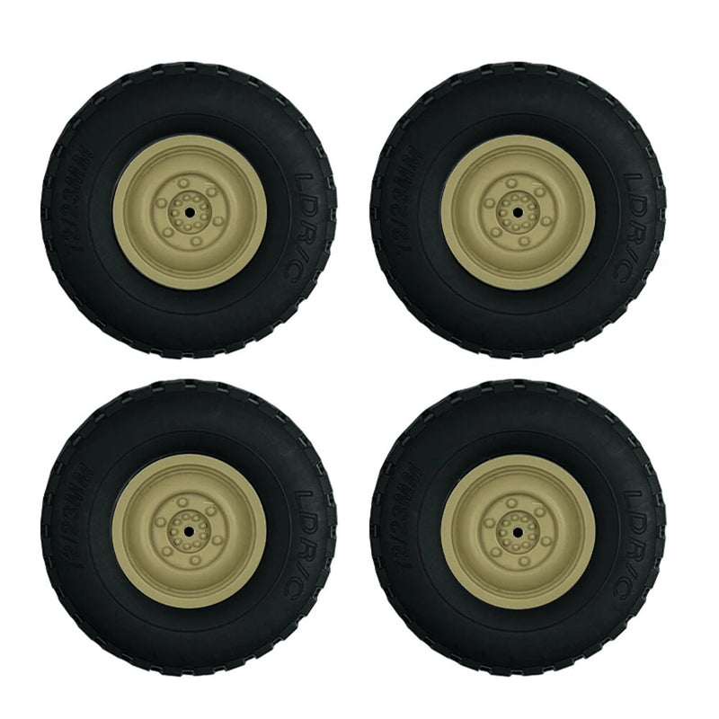 4PCS LDR/C LDP06 1/12 Unimog RC Car Spare Tires Wheels L0049G L0049Y Vehicles Models Parts Accessories