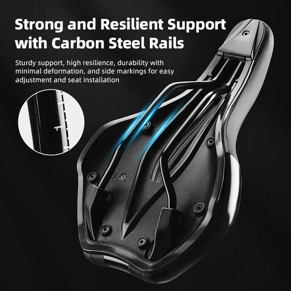 ROCKBROS Soft Bicycle Saddle Bike Soft Comfortable Competition Riding Hollow Seat Cushion for Cycling