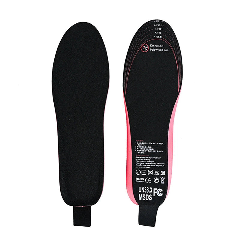 TENGOO 1 Pair EVA Unisex Electric Heated Insoles Wireless Remote Control Thermal Rechargeable Smart Heating Warm Pad for Winter Sports
