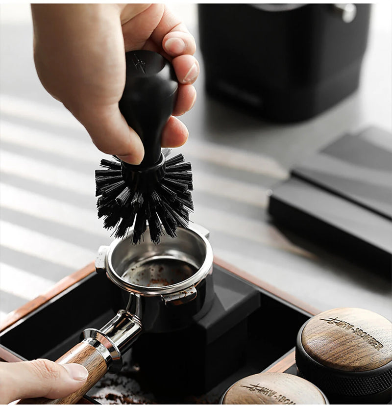 MHW-3BOMBER Coffee Powder Cleaning Brush Bomber Powder Bowl Cleaning Brush Bar Tool for 51-54mm/58mm Coffee Machine Handle