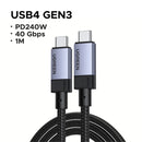 UGREEN High-Speed USB C Cable 240W Power Delivery USB4 Charging Cord for Laptops and Mobile Devices