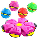 Magic Transforming UFO LED Light Flying Saucer Ball Stress Relief Outdoor Toy Unisex Plastic Deformation Flat Dual Modes Fun