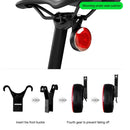 LEADBIKE LD93-LS Smart Brake Sensor Laser Bike Taillight 180 Large Floodlight 500mAh Battery 5 Light Modes Type-C Rechargeable IPX5 Waterproof Wear-resistant Bicycle Rear Light for Night Cycling