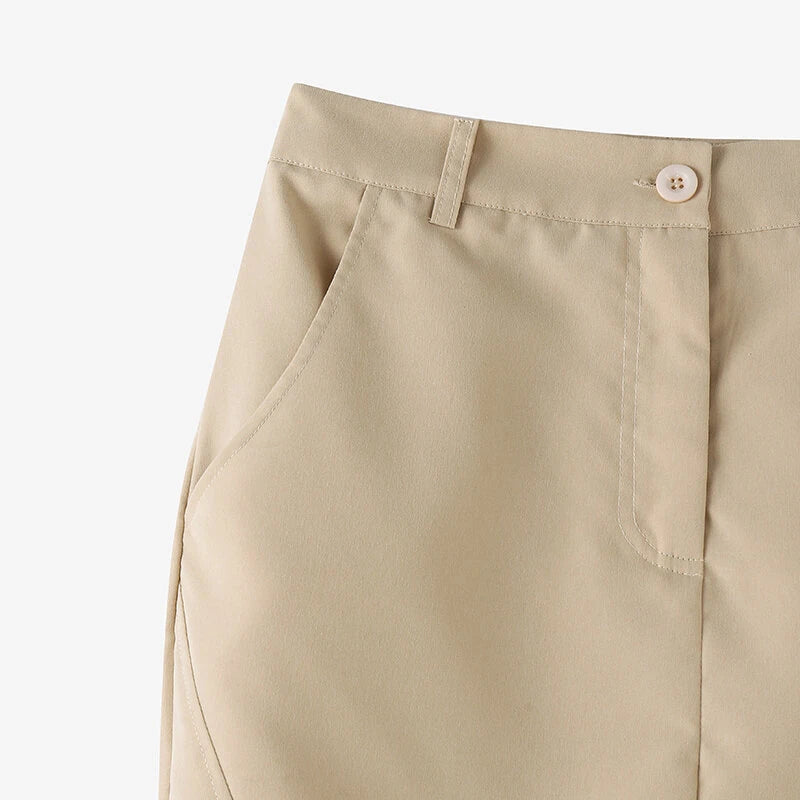 ZANZEA Women Street Fashion OL Work Skirts Side Pockets Plain Zipper Commute Mini Pencil Overskirts