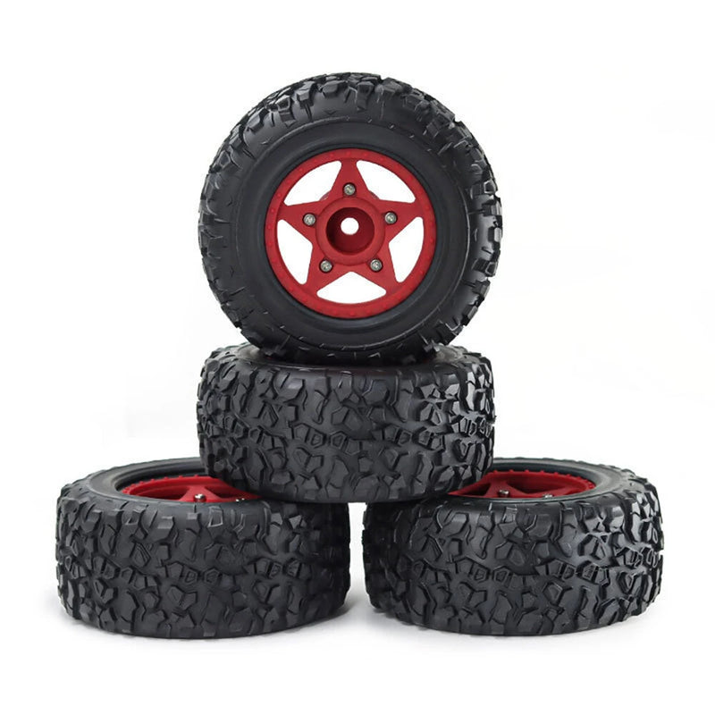 4PCS D231 Upgraded Off-Road Tires Wheels for 1/8 1/10 Short Course Truck RC Cars Vehicles Models Parts Accessories