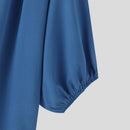 INCERUN Mens Shirts Fashion Big V-neck Bubble Short Sleeve Top Shirts Summer Fashion Party Top Shirts Male Clothing