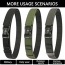 TUSHI 115cm Buckle Men Tactical Belt 1100D Nylon Thickened Double-layer Military Belt for Outdoor Sports Police Duty Shooting Training