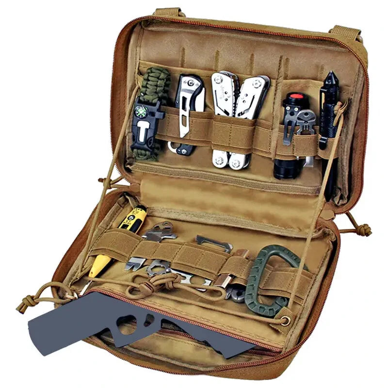 Tactical Admin Molle Pouch Medical EDC EMT Utility Bag Shell Design Waterproof Attachment Pouches Nylon Hiking Belt Bags