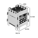 Portable Outdoor Wood Camping Barbecue Wood Stove Camping Portable Folding Card Stove Titanium Alloy Stove Titanium