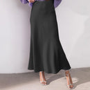 VONDA Women Bustle Skirt Fashion Elegant Overskirts Comfy Touch Solid-color Bottom Skirt Plus Size for Women