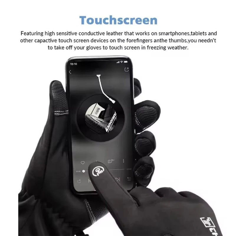 XANES Outdoor Winter Gloves Motorcycle Touch Screen Snow Glove Waterproof Thermal Gloves for Riding Skiing Fishing