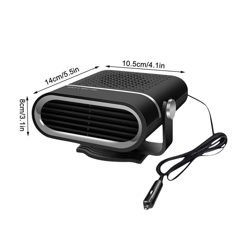 IPRee 360 Degree Portable Auto Heater ABS Heating Cooling Fan for Cars Trucks Car Accessories 12/24V