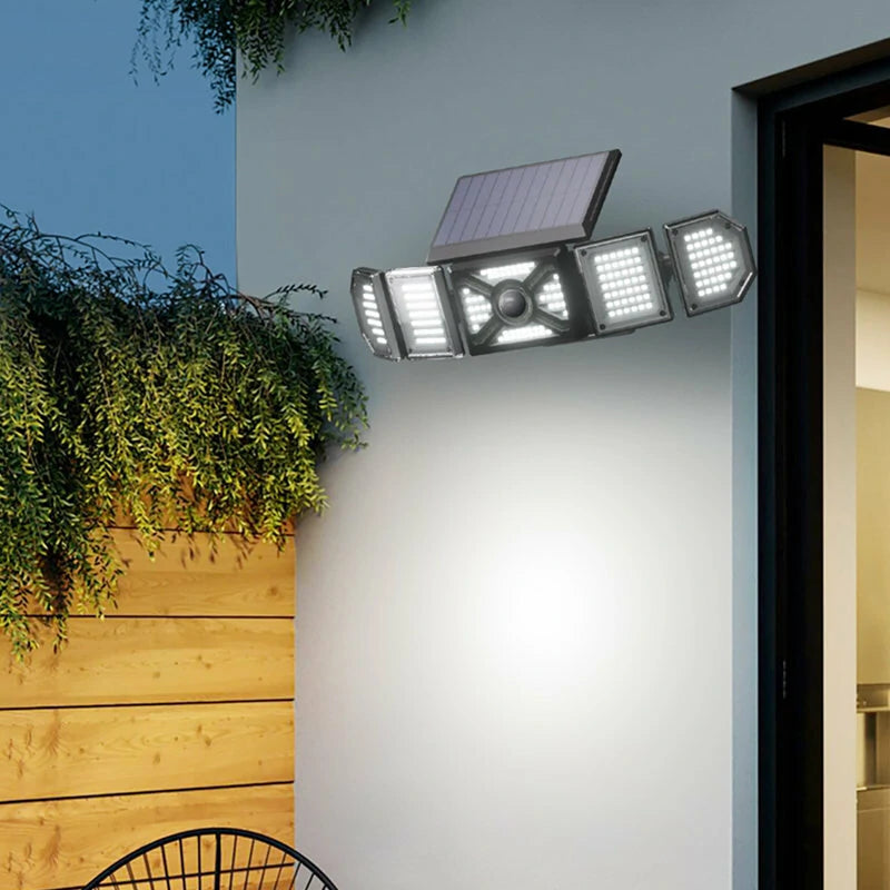 Outdoor Solar Lights Powerful 244Led Lamp Spotlight Sunlight Energy Waterproof For Exterior Garden Wall Decor