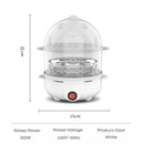 350W Electric Egg Cooker 7 Eggs Capacity 360 Steaming Multifunctional Food-grade Material Quick Heating for Breakfast