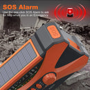 10000mAh Emergency Flashlight Torch Power Bank Solar Radio with Flashlight Aste Solar Hand Crank USB AM FM NOAA Weather Radios Home Outdoor Emergency Equipment