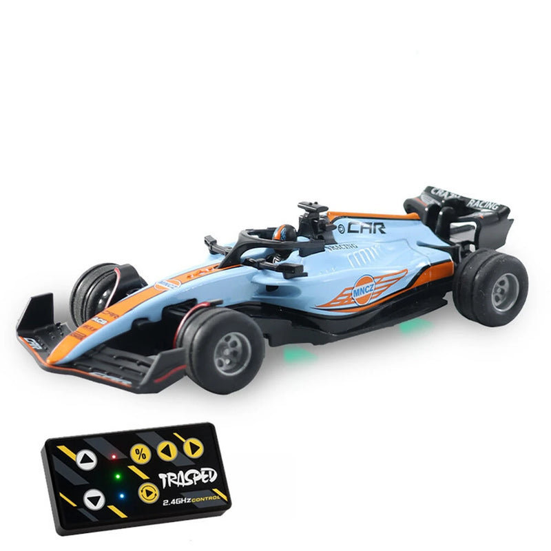 TRASPED HG4-234 RTR 1/64 2.4G Mini RC Car F1 Formula Racing Alloy Shell Three Speed Support App Remote Control LED Light Highly Simulated Classic Desktop Vehicles Models Toys Collection Gift for Children