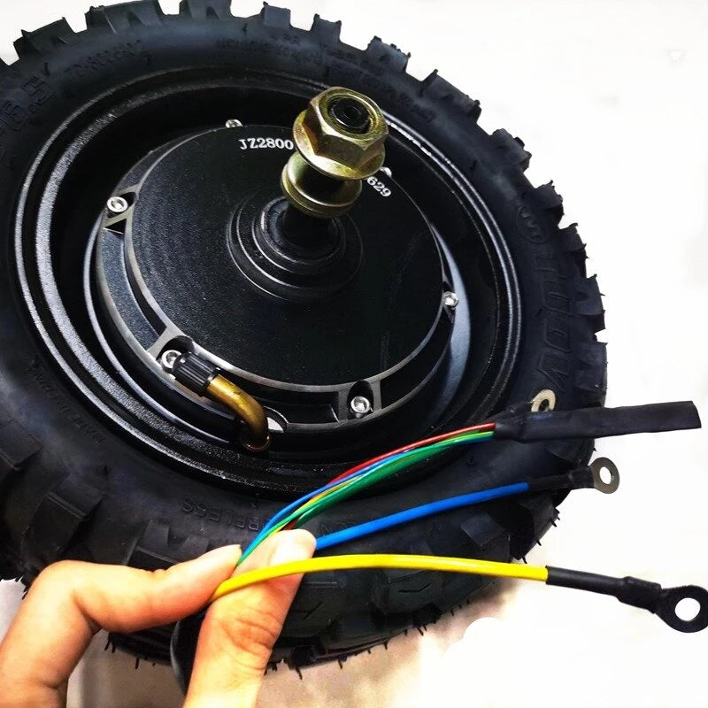 60V 38.4Ah 2800W 11 inch Electric Scooter Hub Motor Front/Rear Drive Brushless Motor with Vacuum Off-Road Tires for LAOTIE TI30 Replacement