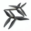2 Pairs /4 Pairs 7040 8040 9045 3-Blade 5mm Shaft Black Fiberglass Nylon Propeller for 7 Inch 8 Inch 9 Inch FPV RC Racing Drone