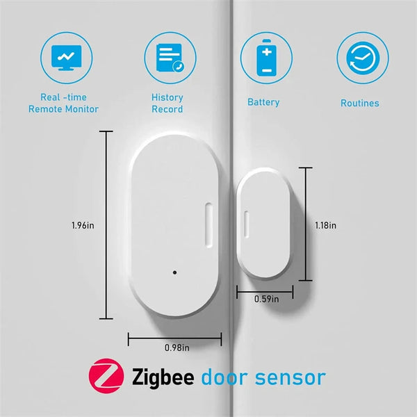 Tuya Smart Zigbe Door Window Magnetic Sensor Open/Closed Detector Home Alarm Security Protection Smart Life Works with Alexa Google