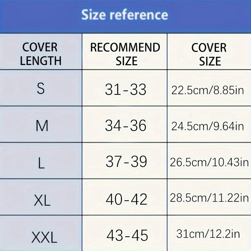 XANES 1Pair Bicycle Protective Gear Waterproof Non-slip Shoe Covers Easy Double Buckle Design Outdoor Reusable Overshoes Elastic Rain Boots Unisex