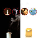 24pcs Flameless LED Candle Lights Creative Wish LED Tea Lamp Warm White Halloween Wedding Christmas Decoration Candle Lights