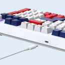 LEAVEN H96 96-Keys Tri-mode Mechanical Gaming Keyboard with Multimedia Knob Hot Swappable RGB Light Enhanced Structure 2.4G/BT5.1/Type-C Wired E-sports Gamer Keyboard