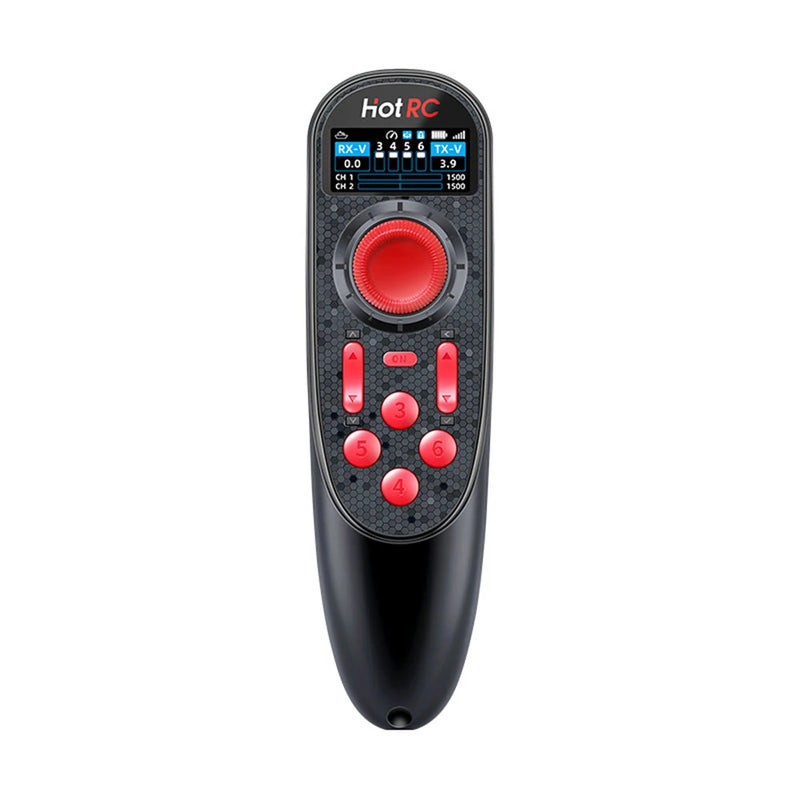 HOTRC DS650 2.4GHz 6CH FHSS Transmitter Color Display Built-in 3.7V 1500mAh Battery Radio Controller With Receiver for RC Car Boat Vehicle Models