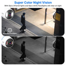 Hiseeu 3MP 8CH NVR + 2 WIFI Security PTZ Camera Kit Human Detection IR Night Vision IP Camera Set Wireless CCTV Surveillance System