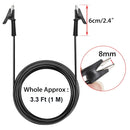 Dual Ended Crocodile Alligator Clips 15A Test Lead Wire Cable 3.3 ft with Copper Clamps Electrical Testing Accessories