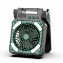 5 in 1 Multifunctional Solar Camping Tent Fan 7800mAh Battery Power Bank LED Light Solar Panel Energy Efficient Cooling System