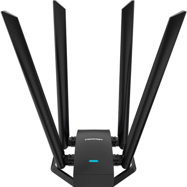 COMFAST CF-WU785AC 1300Mbps Wireless Network Card 2.4G/5GHz Dual Band USB WiFi Receiver Adapter with 4*6dbi High Gain Antenna