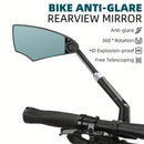 WEST BIKING HD Anti-Glare Bike Rearview Mirror 360 Rotation Adjustable Retractable Reflector for 20-23mm Bicycle Electric Scooter Handlebars