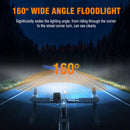 1500Lm Super Bright Bike Headlights IP67 Waterproof Various Lighting Modes Type-C Fast Charge Aluminum Alloy Bicycle Front Light Flashlight