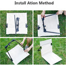 IPRee Foldable Beach Mat Lounge Camping Chair Outdoor Garden Park Single Lazy Chair Backrest Cushion Picnic Camping Folding Back Chair Beach Chairs