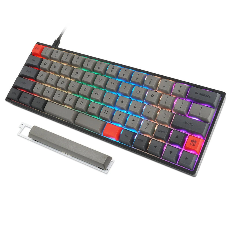 SKYLOONG GK64X GK64XS Keyboard Kit RGB Hot Swappable 60% Programmable bluetooth Wired Case Customized Kit PCB Mounting Plate Case with Replacable Space Key