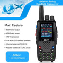 QYT KT-A16 Airband Handheld Radio 6W High Power 118-136MHz Walkie Talkie 200 Channels 10 NOAA Channels VHF VOXs Long Battery Long Range Transceiver with 1.77inch Color LCD Screen